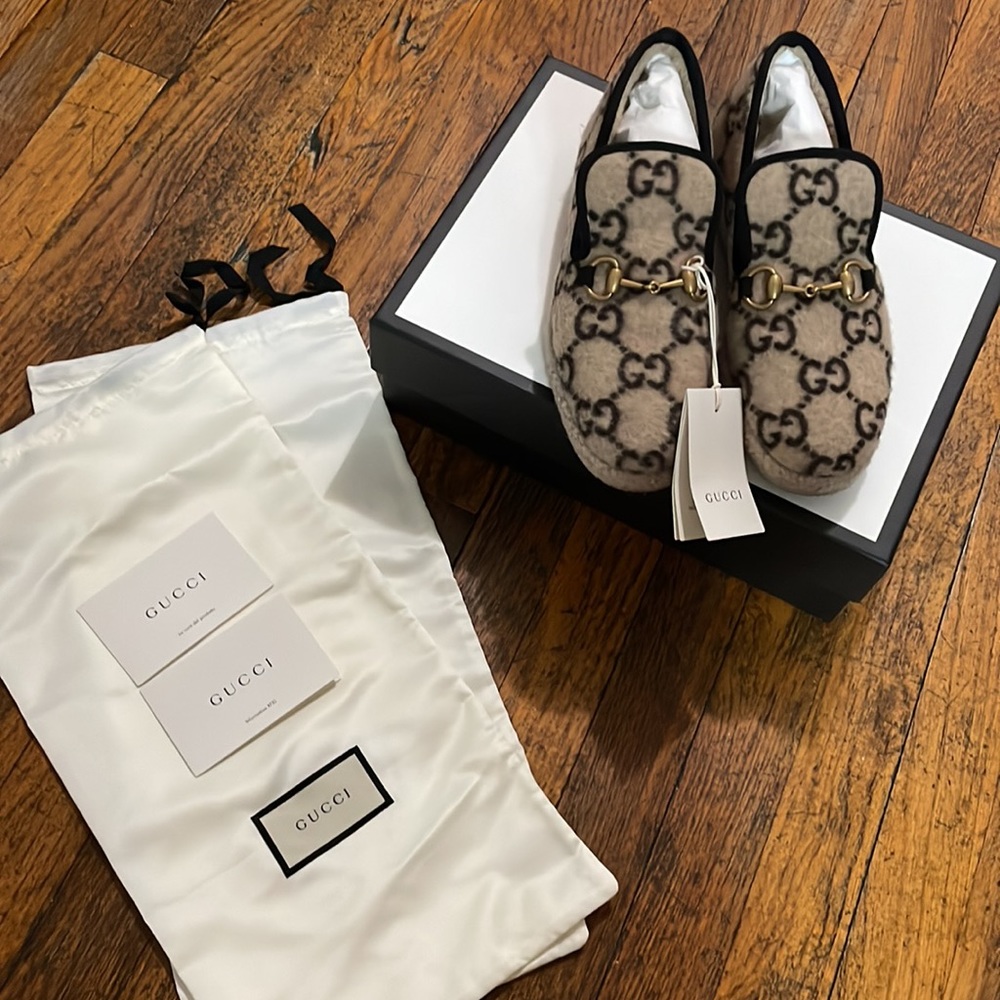 🚫SOLD🚫 Gucci Fria Horsebit GG Wool Loafers size 36